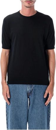 John Smedley Truien & Vesten, Heren, Zwart, M, Katoen, Kempton S/S Tee
