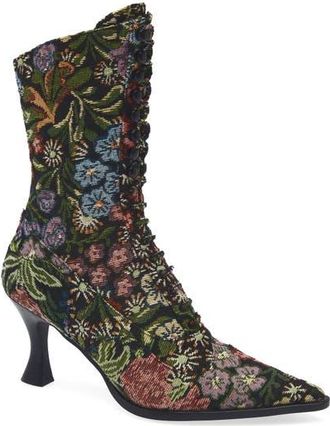Jeffrey Campbell Maysville Bootie in Black Floral Tapestry at Nordstrom, Size 5.5