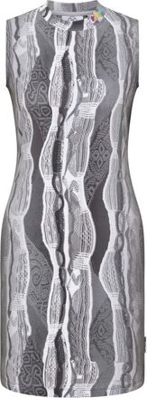 Carlo Colucci Bodycon Jurk - Dames - Korte kleedjes - Grijs - XL - Katoen - Kleedjes