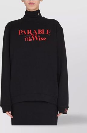 Raf Simons high neck graphic print knitwear