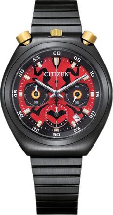 Citizen Darth Maul Chronograph Quartz Red Dial Mens Watch AN3668-55W