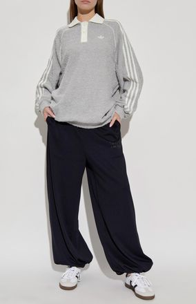 adidas Long Sleeve Polo, Womens, Grey