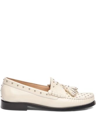 Stuart Weitzman Lottie Sostud loafers - women - Calf Leather/Calf Leather/Leather - 37,5 - Neutrals