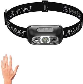 OEM Linterna Frontal Led Ulisem De Alta Potencia Con Sensor De Movimiento, Resistente Al Agua Ipx6, 4 Modos De Iluminaci&oacute;n, Recargable Por Usb, Linterna F