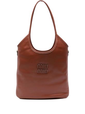 Miu Miu Leren schoudertas - Bruin