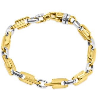 Pompeii3 Mens Link 14k Gold (47gram) or Platinum (75gram) 7mm Bracelet 8.5