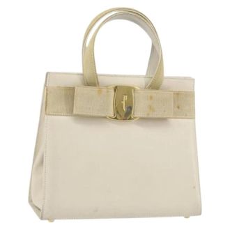 Ferragamo Pre-owned Handbags, female, White, Size: ONE SIZE Pre-owned Handbag