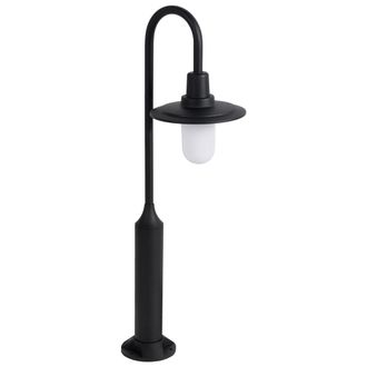 Beliani L&aacute;mpara De Bolardo De Jard&iacute;n Exterior Moderno 81 Cm De Aluminio Led Negro Abedes