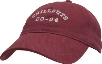 Chillouts Baseball Cap CHILLOUTS Woodland Hat, Herren, rot (burgundy), Baumwolle, unifarben mit Farbeinsatz, Caps Baseball Cap, mit CHILLOUTS-Stickerei im Vinta