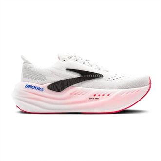Brooks Womens Glycerin Max Running Shoes In White/black/diva Pink