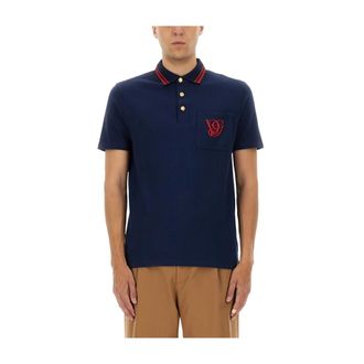 Valentino Heren, Tops, Blauw, Maat: XL Katoen