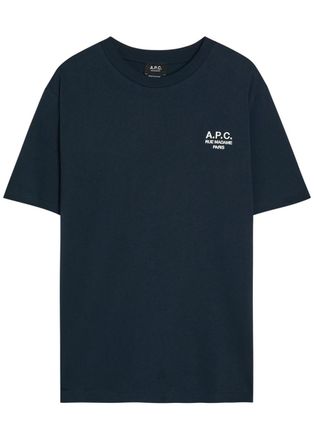 A.P.C. Rue Madame Logo-embroidered Cotton T-shirt - Navy - Xxl