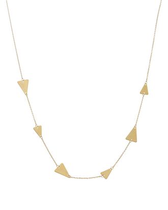 Italian Gold, Inc 10K Polished Triangle Station Necklace
