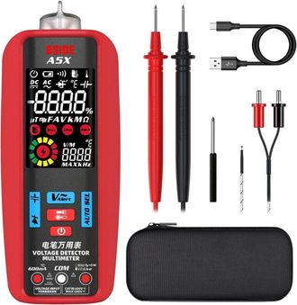 OEM Bside Mult&iacute;metro Digital Inteligente Lcd Color Pol&iacute;metro Autom&aacute;tico Con Medidor De Temperatura Probador De Corriente Voltaje Capacidad Ohm Hz Diodo Co