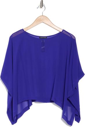 Eileen Fisher Bateau Neck Silk Crop Top in Blue Violet at Nordstrom Rack, Size Large/x-Large