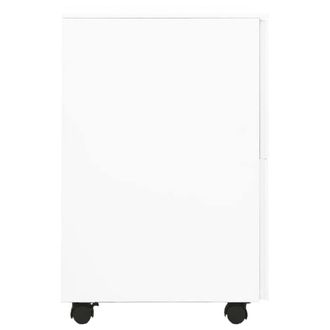 Berkfield Home Mobile File Cabinet White 39x45x67 cm Steel | Size: 39 x 45 x 67 cm