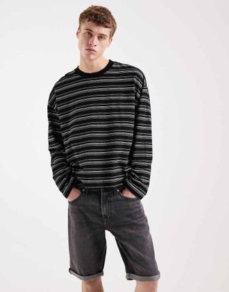 Tommy Jeans Ronnie - Pantaloncini di jeans neri-Nero