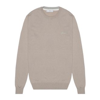 Guess Round-neck Knitwear, male, Beige, Size: 2XL Daniel CN LS Basic Sweater