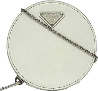 Prada Pre-owned Leather prada-bags - Dames - Vintage Schoudertas - Wit - ONE Size - Leer - Vintage