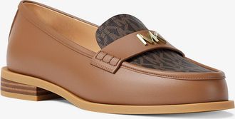 Michael Kors Lex Leather and Signature Logo Loafer