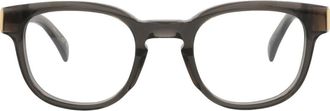 Dunhill 49mm Round Optical Glasses in Grey /Grey Transparent at Nordstrom Rack