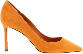 Jimmy Choo London Schoenen, Dames, Oranje, 36 1/2 EU, Leer, Romy 85 Pomp