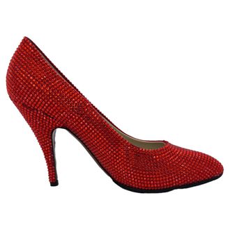 Ferragamo Ferragamo Red (1960) pumps met kristallen versiering in rood satijn
