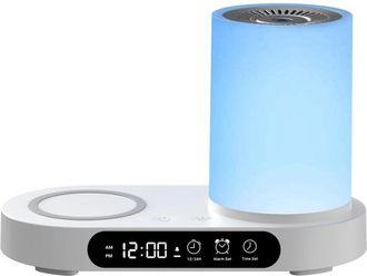 OEM Difusor De Aceites Esenciales, Humidificador Multifuncional Para Aromaterapia Con Cargador Inal&aacute;mbrico De 10 W, 7 Luces Led Y Despertador