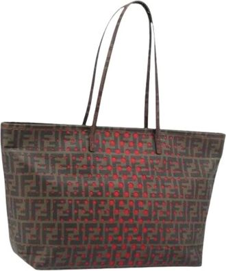 Fendi Pre-owned Tote Bags, female, Multicolor, Size: ONE SIZE Pre-owned Zucca Canvas Tote Bag
