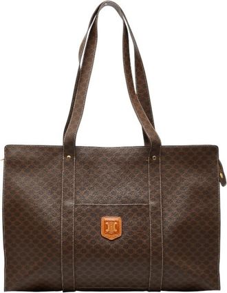 Celine Brown Pvc Leather Tote Bag (Pre-Owned)