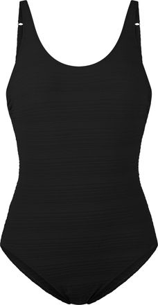 Schiesser Badeanzug SCHIESSER Aqua, Damen, Gr. 36, N-Gr, schwarz, Obermaterial: 82% Polyamid, 18% Elasthan, unifarben, Badeanz&uuml;ge Badeanzug, mit feiner Streifen