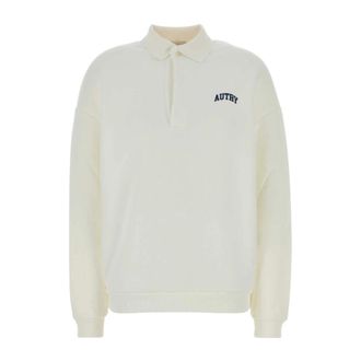 Autry Polo Collar Sweatshirt - Dames - Sweatshirts - Wit - S - Katoen - Hoodies & sweatvesten