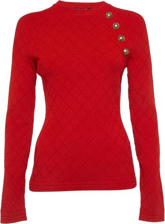 Balmain Top con dettaglio bottoni - Rosso