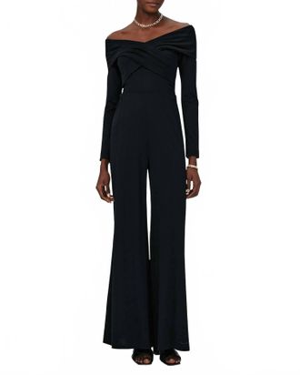Diane Von F&uuml;rstenberg Lucien Off-Shoulder Jumpsuit In Black