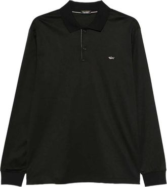Paul & Shark Gebreid katoenen poloshirt - Heren - Polos - Zwart - L - Katoen - Tops