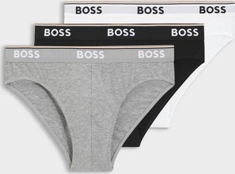 HUGO BOSS Mens BOSS Orange 3 Pack Mens Power Briefs - Assorted Pre 999 - Grey - Size: 35/34/32/9.5/13/12.5/12/11.5/11/9/16/15.5/15/14.5/14/13.5/10.5/10
