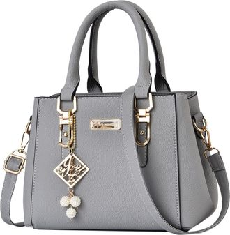 Generic Pu Leather Handbags For Women Pu Leather Ladies Shoulder Bag Tote Ladies WomenS Large Top-Handle Bags Designer Womens Handbags & Shoulder Fashion Tote