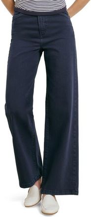 Favorite Daughter The Mischa Super High Waist Wide Leg Jeans in Navy at Nordstrom, Size 27