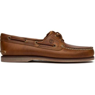 Timberland Mens Classic Boat Shoes - Brown Leather - Size UK 11.5