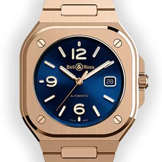 Bell & Ross Instruments Automatic Blue Dial Mens Watch BR05A-BLU-PG/SPG