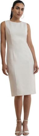 Jessica London Stretch Crepe Single Breasted Jacket Dress in White at Nordstrom, Size 22