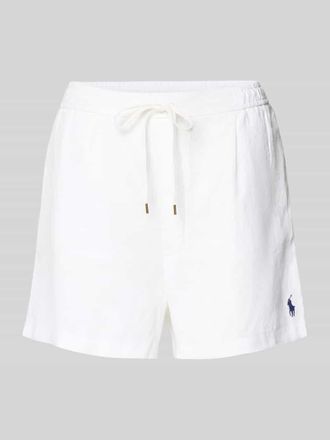 Polo Ralph Lauren Regular Fit Leinenshorts mit Tunnelzug in Weiss, Gr&ouml;&szlig;e XXL