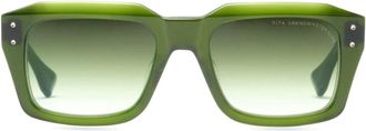 Dita Eyewear Grandmaster-Nine Square Frame Sunglasses with Gradient Green Tint
