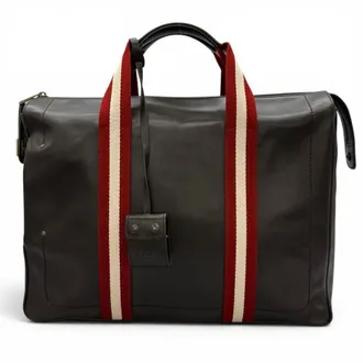 Bally Dark Brown Leather Briefcase Tote Bag (Pre-Owned)