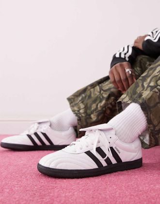 adidas Originals Samba LT - Sneakers in pelle verniciata color bianco e nero