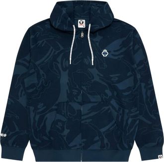 Aape By A Bathing Ape Felpa con stampa astratta - Blu