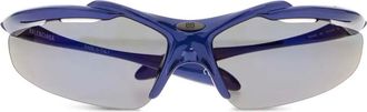 Balenciaga mirrored-lenses sunglasses - Blue