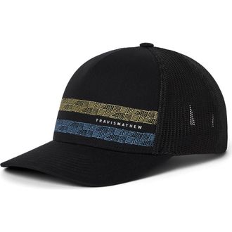 Travis Mathew Holding Pattern Snapback Baseball Cap in Black at Nordstrom Rack, Size One Size Oz