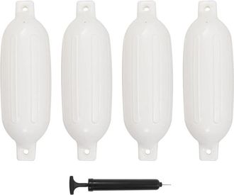 vidaXL Parachoques Para Barco 4 Unidades Pvc Blanco 58,5x16,5 Cm Vidaxl
