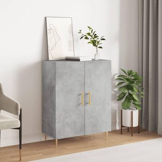 vidaXL Vidaxl - Aparador De Madera De Ingenier&iacute;a Gris Hormig&oacute;n 69,5x34x90 Cm